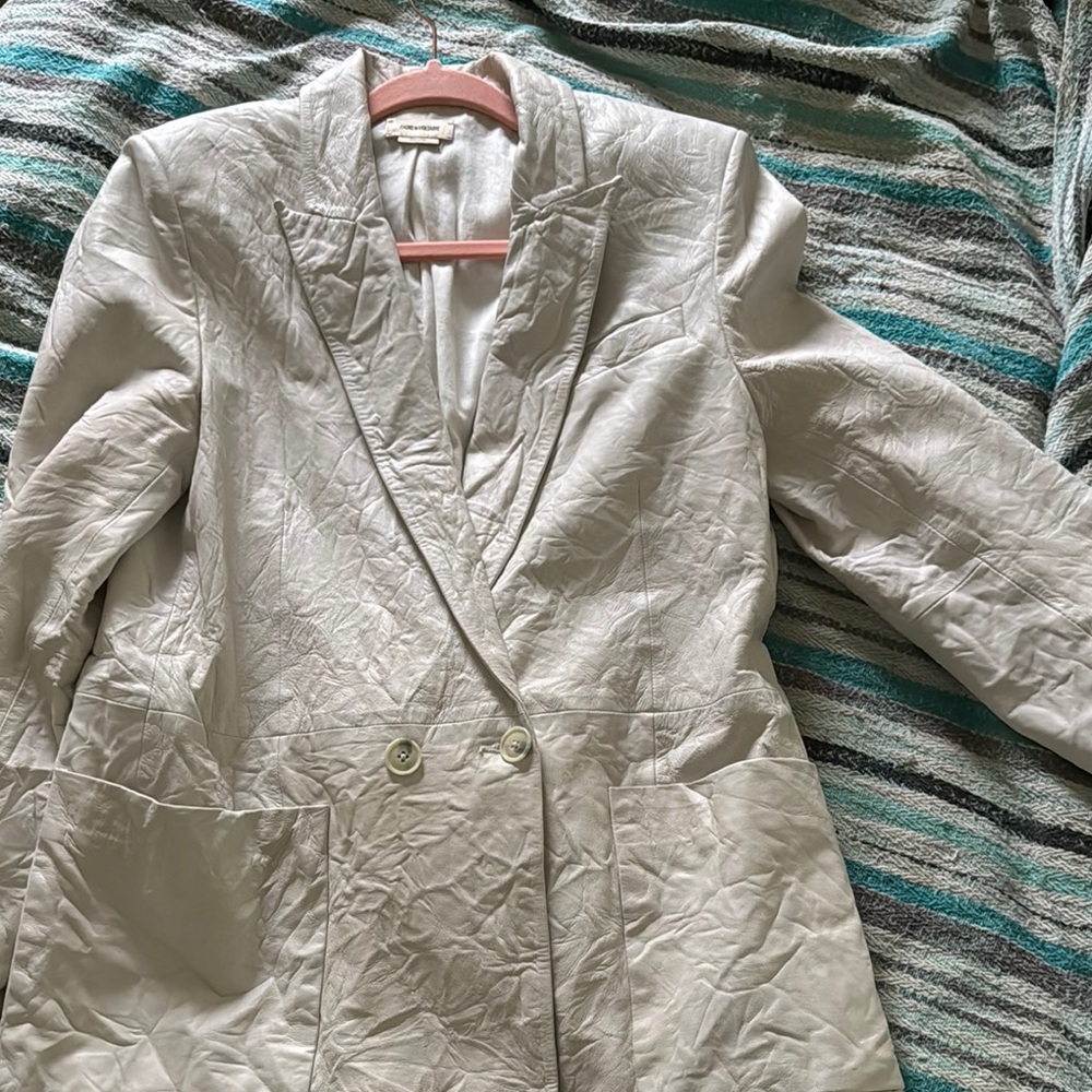 Zadig & Voltaire Lamb Leather Blazer